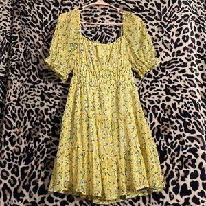 Trixxi Yellow Floral Dress